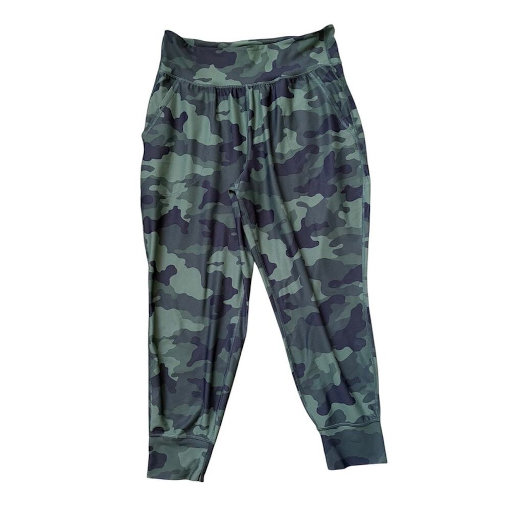Old Navy Active Powersoft Green Camo High-Rise Jogger Go-Dry Sz LP Athleisure
